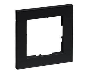 LEGRAND, Seano+ 765381 Cadre simple en thermoplastique sans halogène, production et emballage durables, couleur : noir laqué