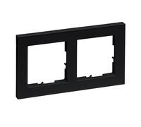 LEGRAND, Seano+ 765382 Cadre double en thermoplastique sans halogène, production et emballage durables, couleur : noir laqué