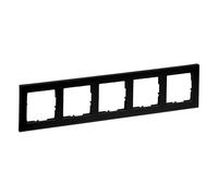 LEGRAND, SEANO+ 765385 Cadre 5 voies Thermoplastique sans halogène Production et emballage durables Couleur : noir laqué