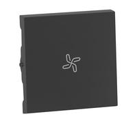 LEGRAND, Seano 765414 Bascule avec symbole de ventilateur pour interrupteur va-et-vient, bouton et interrupteur, cache interrupteur, plaque à bascule, couleur : anthracite laqué