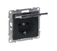 LEGRAND, SEANO 765423 Prise de courant avec protection de contact accrue et couvercle rabattable IP21, bornes enfichables, 16 A, 250 V, couleur : anthracite laqué,