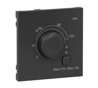 LEGRAND, Seano 765436 Cache pour commutateur horaire 2-120 minutes, qualité du matériau : thermoplastique, sans halogène, IP20, IK04, couleur : anthracite laqué, 765436