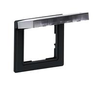 LEGRAND, SEANO 765444 Cadre simple avec couvercle rabattable pour inserts standard pour augmenter l'indice de protection IP44 (résistant aux éclaboussures), dimensions : 87 x 87 mm, couleur :