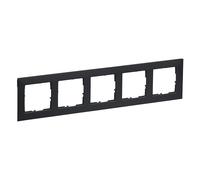 LEGRAND, Seano 765475 Cadre 5 positions, en thermoplastique, sans halogène, dimensions : 87 x 372 mm, couleur : anthracite laqué,