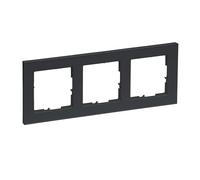 LEGRAND, Seano+ 765483 Cadre triple en thermoplastique sans halogène, production et emballage durables, couleur : anthracite laqué