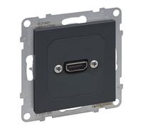 LEGRAND, Seano 765488 Unité de connexion HDMI 1.3 pré-câblée, insert avec couvercle, câble de 15 cm, couleur : anthracite