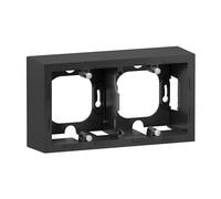LEGRAND, Seano 765499 Boîtier de montage en saillie double pour utilisation avec cadre de recouvrement des séries Seano et Seano +, montage en surface, couleur : anthracite laqué,