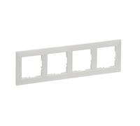 LEGRAND, Seano 765574 Cadre quadruple en thermoplastique sans halogène Dimensions : 87 x 301 mm Couleur : laqué nacré