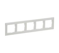 LEGRAND, Seano 765575 Cadre 5 positions, en thermoplastique, sans halogène, dimensions : 87 x 372 mm, couleur : laqué nacré