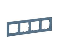 LEGRAND, Seano+ 765584 Cadre quadruple en thermoplastique sans halogène, production et emballage durables, couleur : bleu pétrole laqué