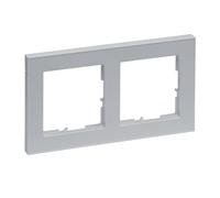 LEGRAND, Seano+ 765682 Cadre à 2 voies, thermoplastique sans halogène, production et emballage durables, couleur : titane laqué, 765682