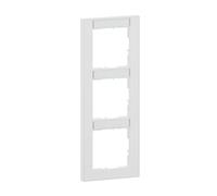LEGRAND, SEANO+ 765993 Cadre vertical triple avec champ d'inscription, thermoplastique sans halogène, production et emballage durables, couleur : blanc ultra