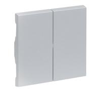 LEGRAND, SEANO Bascule Série pour Commutateur Série, Double Interrupteur Vient et Double Bouton, Couvercle d'Interrupteur, Plaque Bascule, Couleur : Aluminium Laqué, 765208