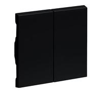 LEGRAND, SEANO Bascule série pour interrupteur série, double interrupteur va-et-vient et double bouton, couvercle d'interrupteur, plaque basculante, couleur : noir laqué, 765308