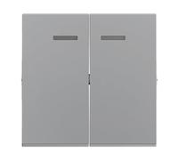 LEGRAND, SEANO Bascule série pour interrupteurs série éclairés, double interrupteur va-et-vient et double bouton, couvercle d'interrupteur, plaque basculante, couleur : aluminium laqué, 765209