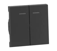 LEGRAND, SEANO Bascule série pour interrupteurs série éclairés, double interrupteur va-et-vient et double bouton, couvercle d'interrupteur, plaque basculante, couleur : anthracite laqué, 765409