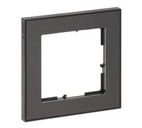 LEGRAND, SEANO+ Cadre simple avec surface en matériau véritable, thermoplastique sans halogène, production et emballage durables, couleur : acier foncé, 765491