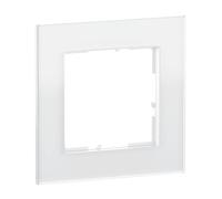 LEGRAND, Seano Natura 766101 Cadre simple en matériau véritable, production et emballage durables, design : verre blanc, 766101