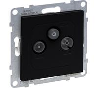 Legrand SEANO, prise simple, TV-R-SAT, HD-TV, laquée noir, 1 pièce.