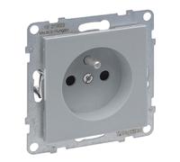 LEGRAND, SEANO Prise standard française/belge avec protection de contact accrue - Couleur : aluminium laqué - 765280