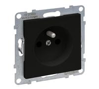 LEGRAND, SEANO Prise standard française/belge, bornes enfichables, avec protection de contact accrue, couleur : noir laqué, 765380