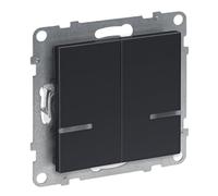 LEGRAND, Seano with Netatmo 765942 Interrupteur 2 voies avec conducteur N, 2 canaux de commutation (250 W chacun), vis ou griffes d'expansion, application Home + Control, Smart Home, couleur :
