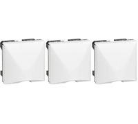 LEGRAND - Sortie de Câble Mosaic - Avec Serre-Câble - Pour Câbles Ø5 mm à Ø12,5 mm - Connexion par Câble 2,5 mm² - Fabriqué En France - Blanc (Lot de 3)