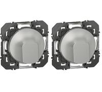 Legrand - Sortie de câble standard dooxie finition alu - emballage blister (Lot de 2)