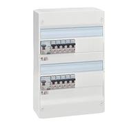 LEGRAND - Tableau Électrique Pré-équipé 2 Rangées Evolué - Équipé de Disjoncteurs Automatiques - Pour Logement T1/T2 - Fabriqué En France - Blanc
