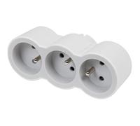 LEGRAND Triplite FB 3x2P+T standard prises frontales - Blanc et gris