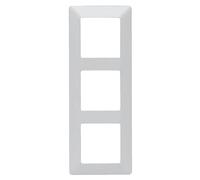 LEGRAND, Valena Life 754003 Cadre de finition triple en thermoplastique sans halogène pour montage horizontal et vertical, à clipser sur les inserts Valena, couleur : blanc ultra