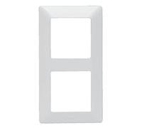 LEGRAND, Valena Life 754003 Cadre de recouvrement 2 prises en thermoplastique sans halogène pour montage horizontal et vertical, à clipser sur les inserts Valena, couleur : blanc ultra