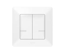 LEGRAND, Valena Life with Netatmo 752187 Émetteur mural sans fil à 2 palettes pour interrupteurs/prises sans fil, contrôle local ou par application ou assistant vocal (Alexa, Siri, etc.) avec batterie