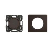 LEGRAND - Variateur avec bague rotative 200W LED Céliane - enjoliveur Noir et support avec Plaque Céliane 1 poste - Noir Mat emballage GD