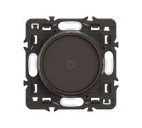 LEGRAND Variateur rotatif Céliane, noir, 200W LED, encastré IP20 | Noir, encastré, bouton rotatif, 200W LED, variation tous types de lampes, sans halogène, IP20, plastique mat