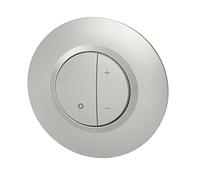 Legrand - Variateur toutes lampes dooxie 2 fils sans Neutre livré avec plaque ronde alu avec bague effet chrome