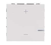 LEGRAND Variateur universel sans neutre 125W, Mosaic, blanc, IP20 | 2 fils sans neutre, 125W, blanc brillant, encastré, universel LED et halogène, entrée auxiliaire bouton-poussoir