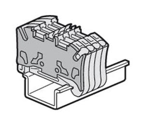Legrand Viking3 Plaque d'extrémité de bornier 5mm 4P - 037588 [20 Pièces]