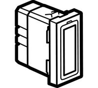 LEGRAND Voyant de signalisation Mosaic, blanc antimicrobien, 230V | 1 module, blanc antimicrobien, LED 1W basse consommation, 4 étiquettes couleur, IP41, IK04, usage intérieur