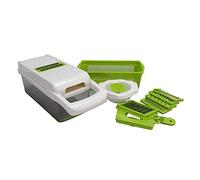 -légumes Éplucheur Chopper Lames en acier inoxydable Outil de cuisine efficace et sûr pour la maison Restaurant ABS Silicone 12 pièces 32,2 x 11,3 x 11,3 cm (Blanche)