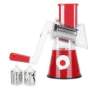 légumes Multifonctionnel, Râpe Manuelle, Broyeur, Hachoir, Accessoires de Cuisine pour Trancher Efficacement, Déchiqueter, Gadgets de Cuisine Polyvalents (rouge)