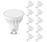LEHASI Ampoule GU10 LED 5.5W, Équivalent à 50W Ampoule Halogène, Blanc Chaud 3000K, 500LM, 120° Larges Angle de Faisceau, Non Dimmable, Économie d'énergie GU10 LED Spotlight pour Magasins, Lot de 10