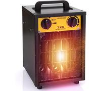 LEHMANN Aérotherme électrique 3000 W, avec 3 niveaux de chauffage, avec thermostat intégré et air froid, 495 m3/h