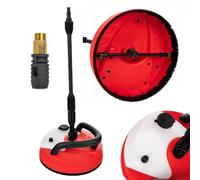 Lehmann Brosse de nettoyage pour terrasse avec réservoir intégré pour produit nettoyant, accessoire de nettoyage pour terrasse pour nettoyeurs haute pression, compatible avec tous les nettoyeurs haute