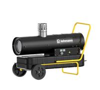 LEHMANN Canon à Chaleur Diesel 30 kW avec Cheminée, Chauffage Indirect au Fioul, Débit d’Air 793 m³/h, Réservoir 50 L, Thermostat, Chauffage de Chantier, Atelier et Entrepôt