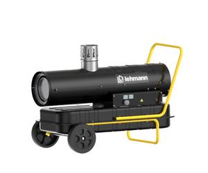 LEHMANN Canon à Chaleur Diesel 30 kW avec Cheminée, Chauffage Indirect au Fioul, Débit d’Air 793 m³/h, Réservoir 50 L, Thermostat, Chauffage de Chantier, Atelier et Entrepôt