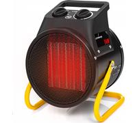 Lehmann Chauffage à air chaud 3000 W avec 3 niveaux de chauffage | Chauffage électrique mobile avec thermostat | Chauffage radiant céramique pour atelier, garage, maison, chantier