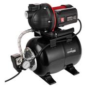 LEHMANN Groupe de Surpression HP1, 800 W, 5200 l/h, Réservoir en Acier Inoxydable 19 L, Hauteur de Refoulement 43 m, Profondeur d’aspiration 8 m, Auto-amorçante, Filtre & Manomètre, Noir