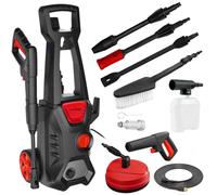 LEHMANN Jukon Nettoyeur haute pression 1600 W, 200 bars, flexible haute pression pompe à eau, mousseur, lavage sans contact, turbo buse rotative