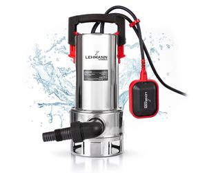 LEHMANN Pompe submersible avec flotteur intégré pour eau sale et pure, 1100W, débit de 16500 l/h, Ø35 mm particules